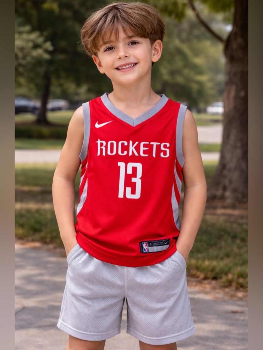 Nike NBA Huston Rockets #13 Harden Jersey Swingman  Kids Small